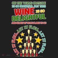 This Wine is So Delightful Let it Flow Let it Flow Let it Flow Golf Towel thumb 3