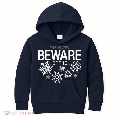 This Winter: Beware Of The Snowflakes Kids Hoodie