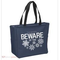 This Winter: Beware Of The Snowflakes Tote Bag thumb 2