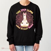 This Yoga Llama Lives Without Drama Women's Sweatshirt thumb 0