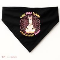 This Yoga Llama Lives Without Drama USA-Made Doggie Bandana thumb 0