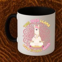 This Yoga Llama Lives Without Drama Coffee Mug thumb 2