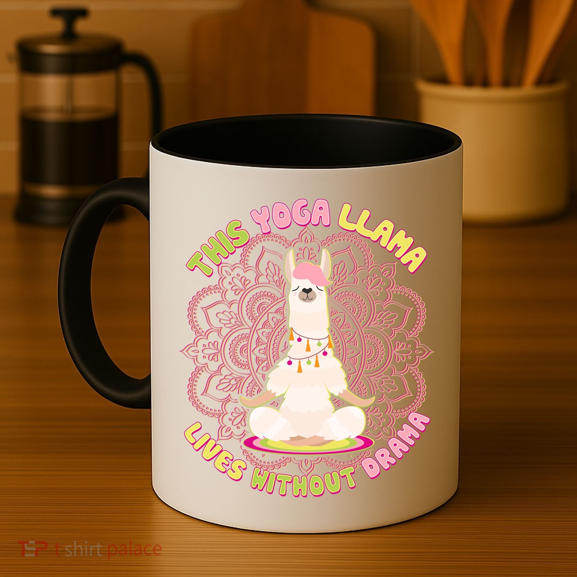 This Yoga Llama Lives Without Drama Coffee Mug