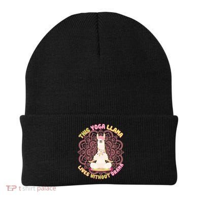 This Yoga Llama Lives Without Drama Beanie