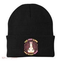 This Yoga Llama Lives Without Drama Beanie thumb 0