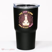 This Yoga Llama Lives Without Drama Tumbler thumb 0