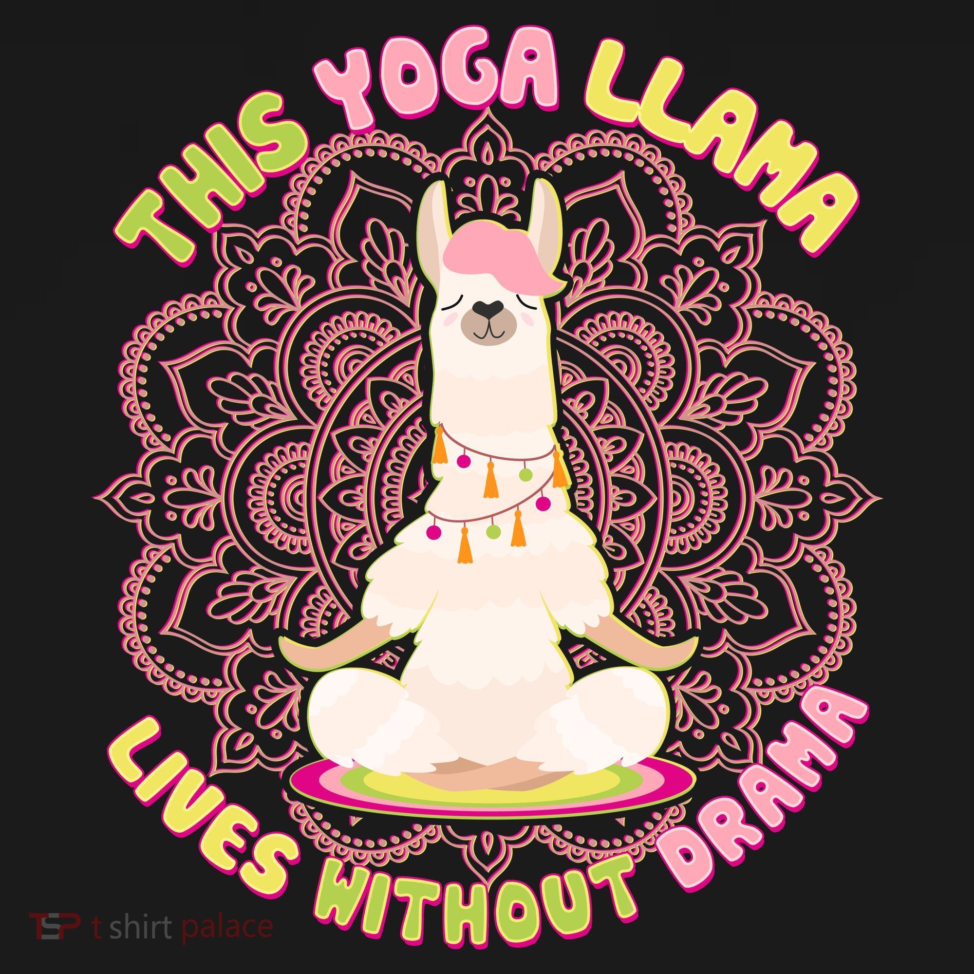 This Yoga Llama Lives Without Drama Ornament