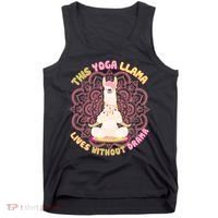 This Yoga Llama Lives Without Drama Tank Top thumb 0
