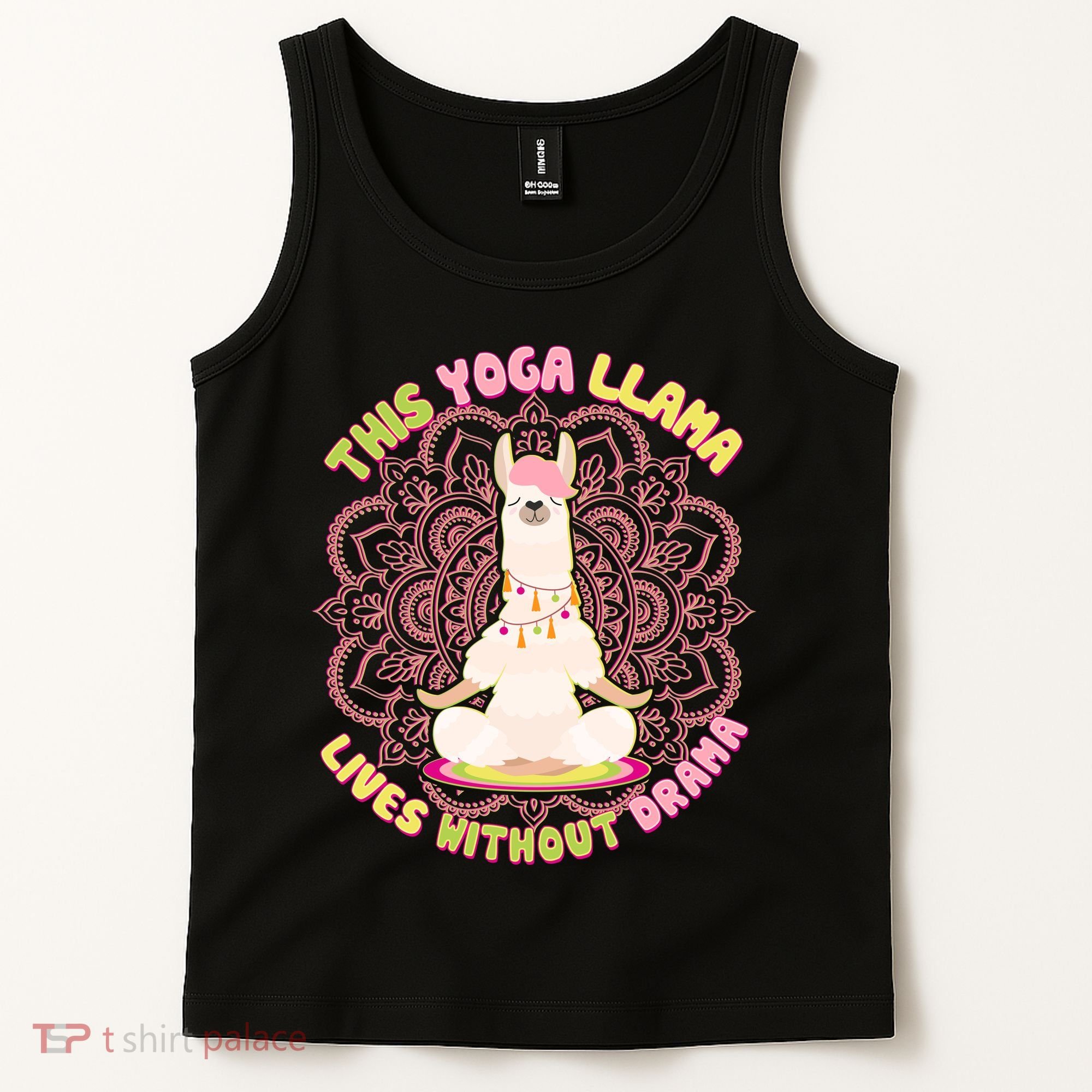 This Yoga Llama Lives Without Drama Tank Top