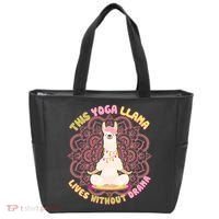 This Yoga Llama Lives Without Drama Tote Bag thumb 0