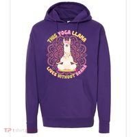 This Yoga Llama Lives Without Drama Hoodie thumb 0
