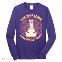 This Yoga Llama Lives Without Drama Long Sleeve Shirt thumb 0