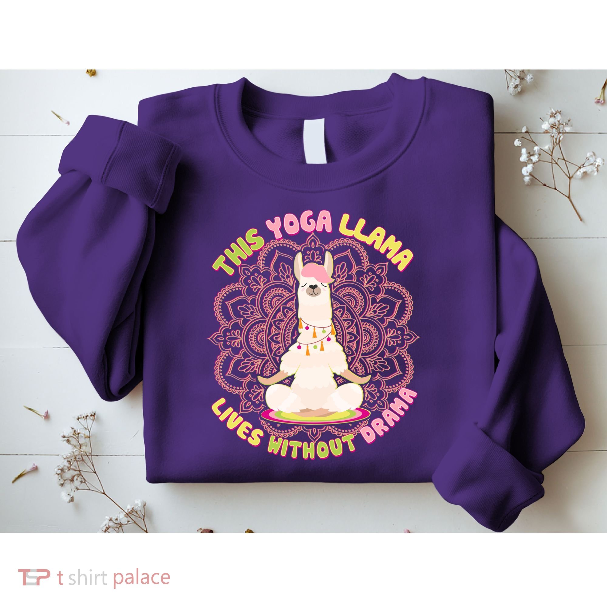 This Yoga Llama Lives Without Drama Sweatshirt