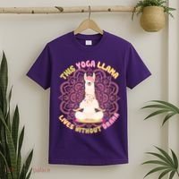 This Yoga Llama Lives Without Drama T-Shirt thumb 2