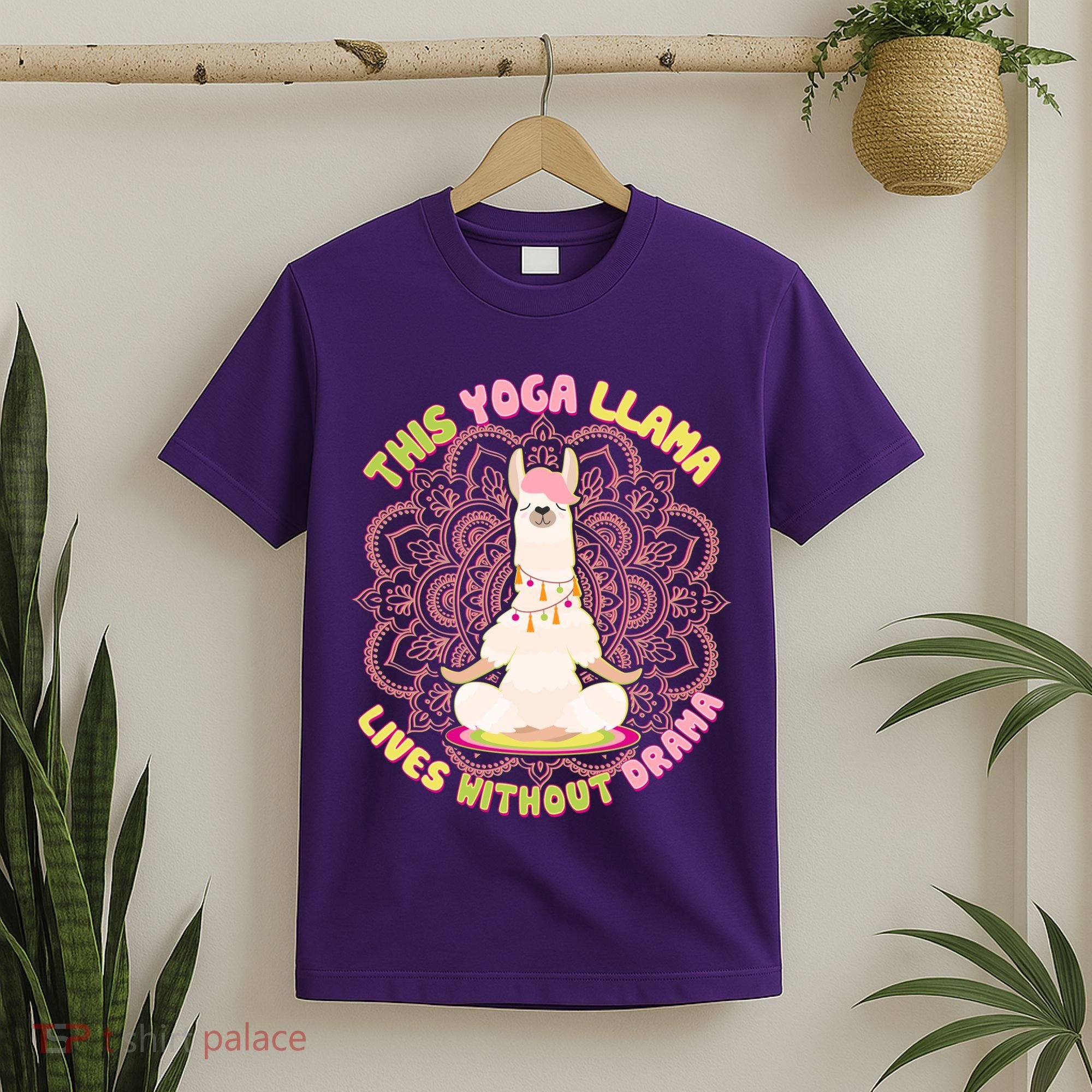 This Yoga Llama Lives Without Drama T-Shirt