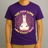 This Yoga Llama Lives Without Drama T-Shirt thumb 3
