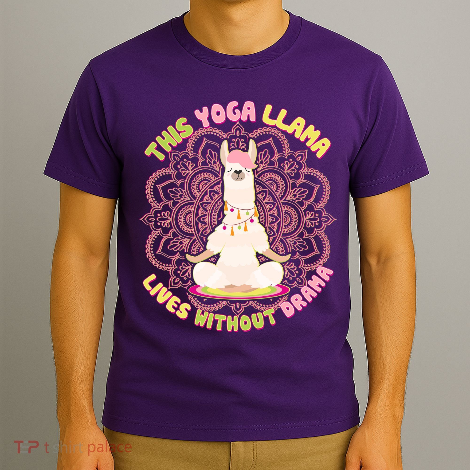 This Yoga Llama Lives Without Drama T-Shirt