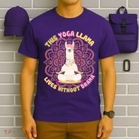 This Yoga Llama Lives Without Drama T-Shirt thumb 6