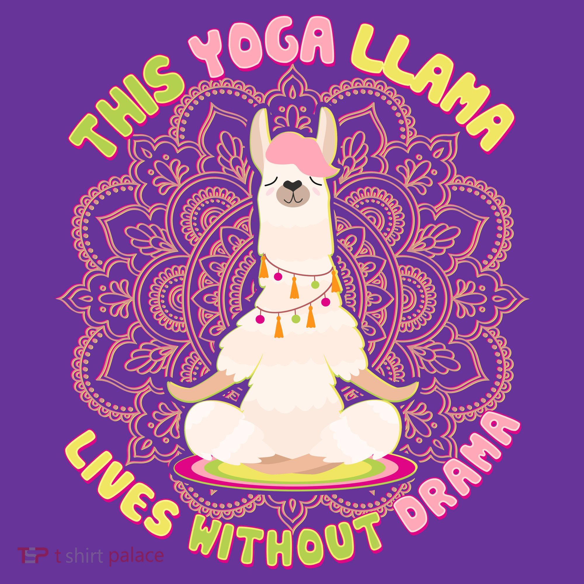 This Yoga Llama Lives Without Drama Button
