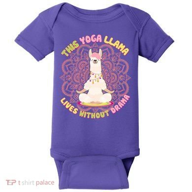 This Yoga Llama Lives Without Drama Baby Bodysuit