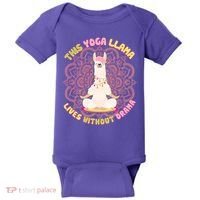 This Yoga Llama Lives Without Drama Baby Bodysuit thumb 0