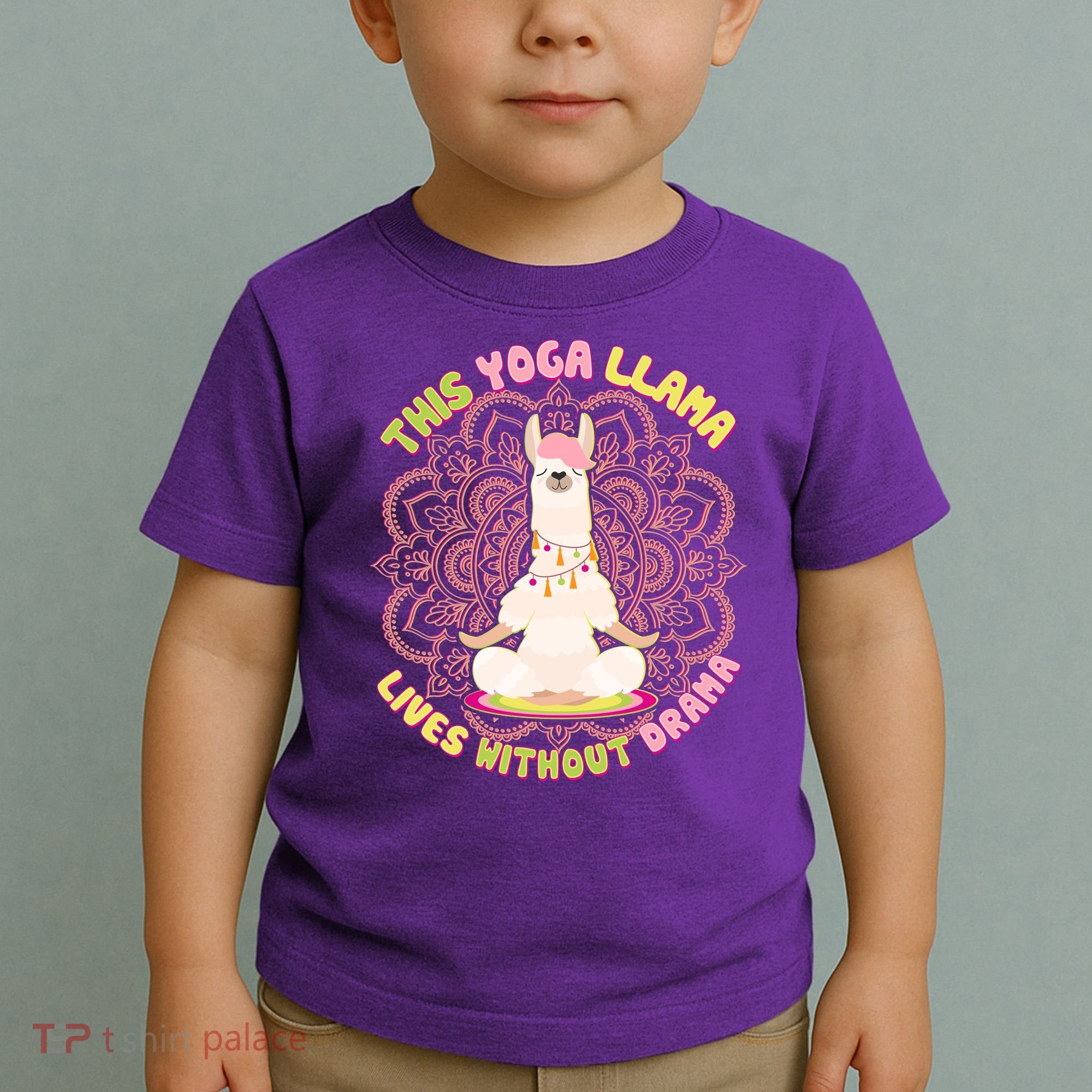 This Yoga Llama Lives Without Drama Toddler T-Shirt