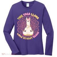 This Yoga Llama Lives Without Drama Women's Long Sleeve Shirt thumb 0