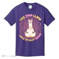 This Yoga Llama Lives Without Drama Kids T-Shirt thumb 0