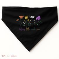 Teacher Helping Little Minds Grow Back To School Wildflower USA-Made Doggie Bandana thumb 0