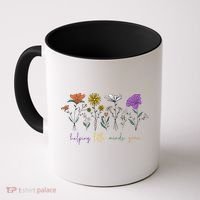 Teacher Helping Little Minds Grow Back To School Wildflower Coffee Mug thumb 0