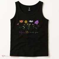 Teacher Helping Little Minds Grow Back To School Wildflower Tank Top thumb 2