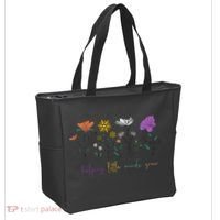 Teacher Helping Little Minds Grow Back To School Wildflower Tote Bag thumb 2