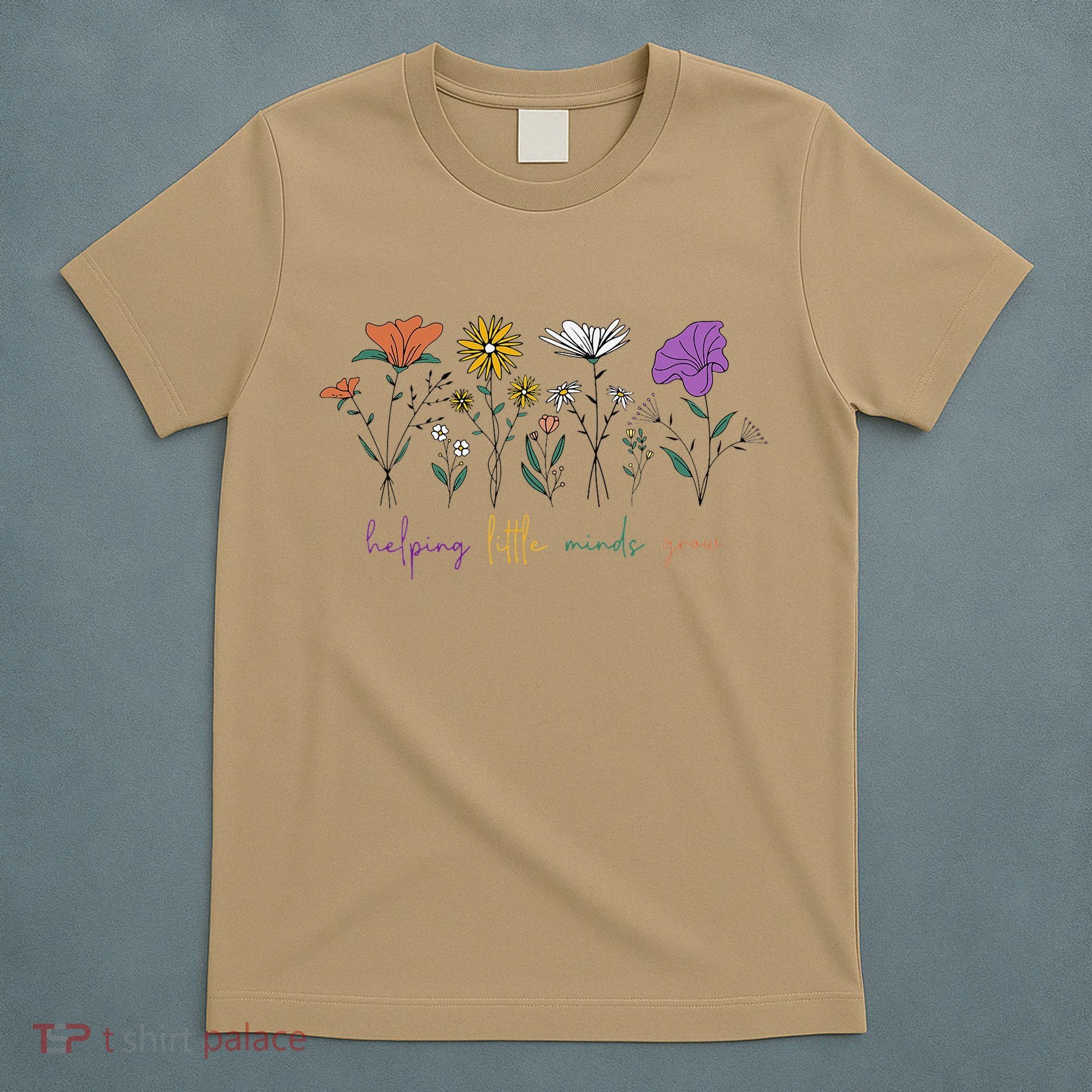 Teacher Helping Little Minds Grow Back To School Wildflower T-Shirt