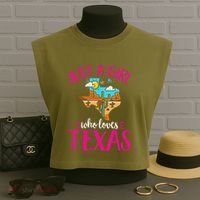 Texas Home Love Texan Who Loves Her Texas Garment-Dyed Women's Muscle Tee thumb 3