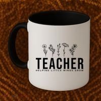 Teacher Helping Little Minds Grow Floral Coffee Mug thumb 2