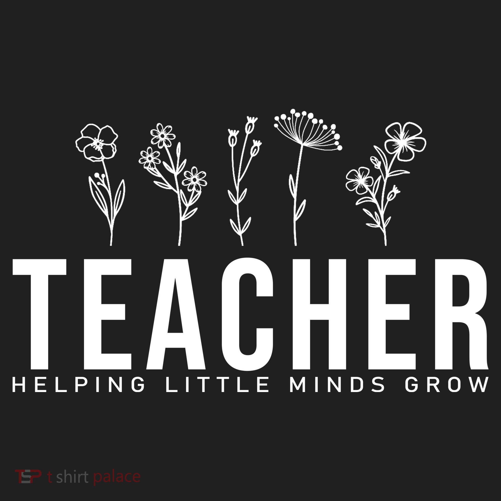 Teacher Helping Little Minds Grow Floral Beanie