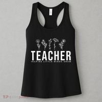 Teacher Helping Little Minds Grow Floral Women's Tank Top thumb 3