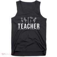 Teacher Helping Little Minds Grow Floral Tank Top thumb 0