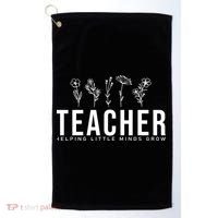 Teacher Helping Little Minds Grow Floral Golf Towel thumb 0