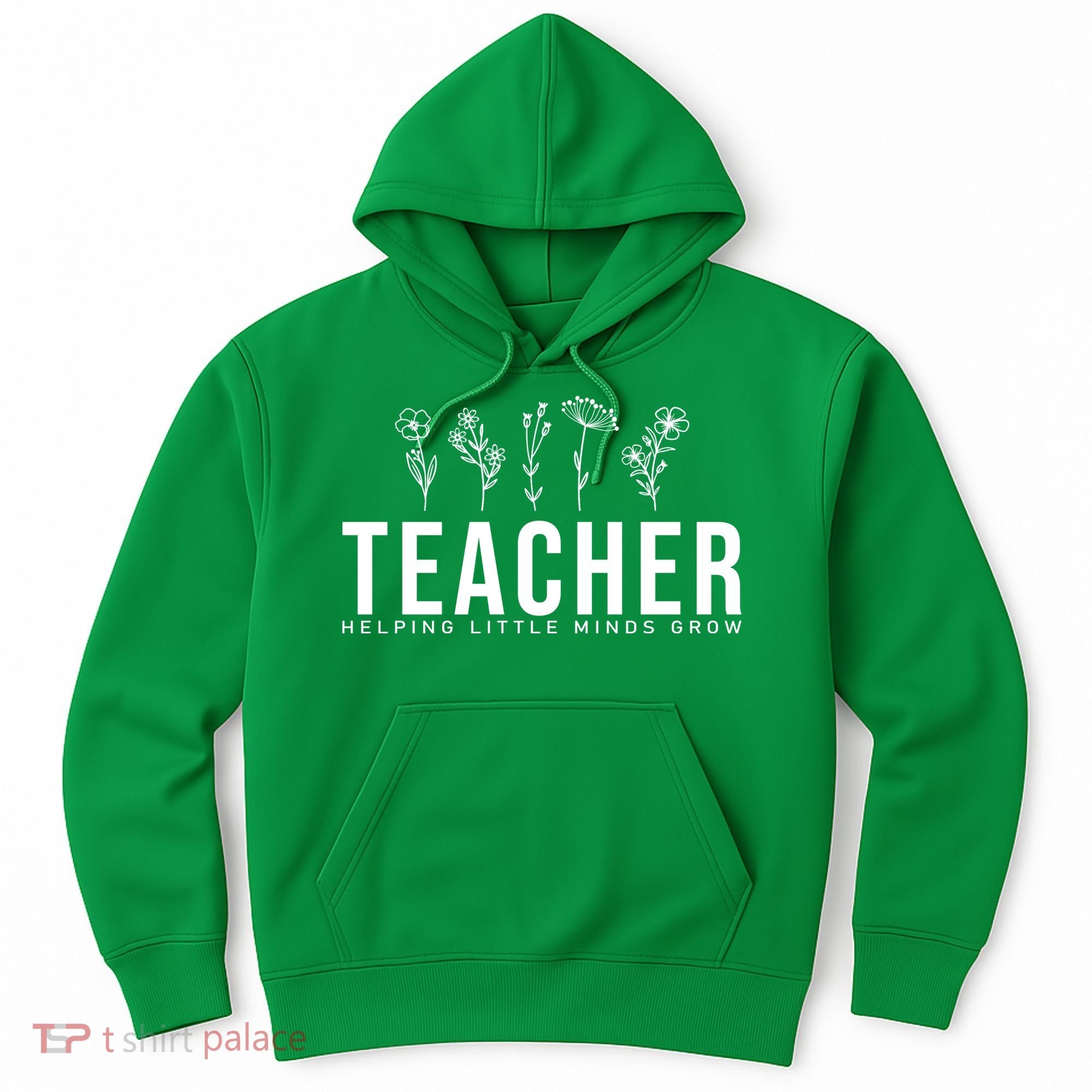 Teacher Helping Little Minds Grow Floral Hoodie