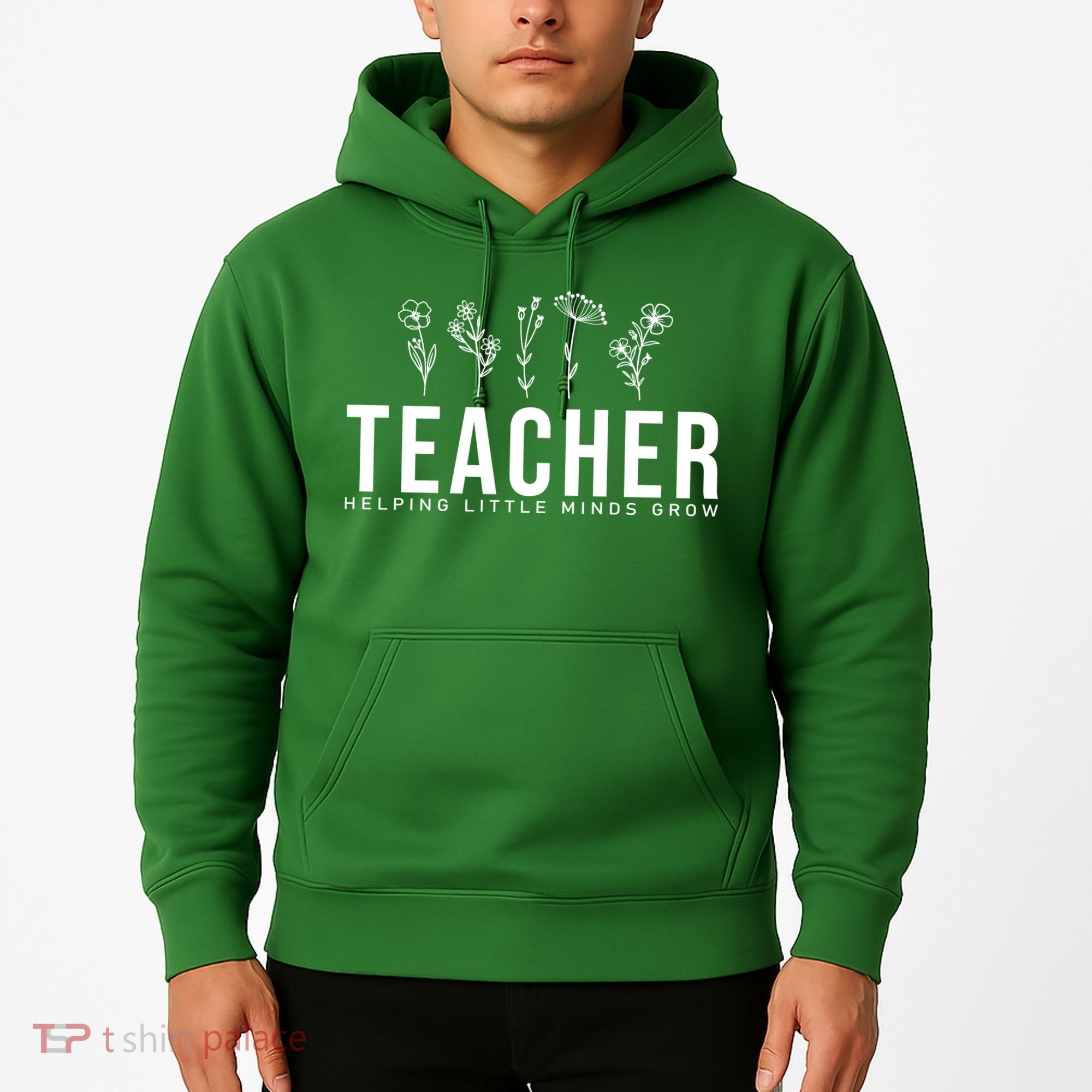 Teacher Helping Little Minds Grow Floral Hoodie