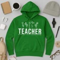 Teacher Helping Little Minds Grow Floral Hoodie thumb 3