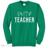 Teacher Helping Little Minds Grow Floral Sweatshirt thumb 0