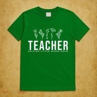 Teacher Helping Little Minds Grow Floral T-Shirt thumb 5
