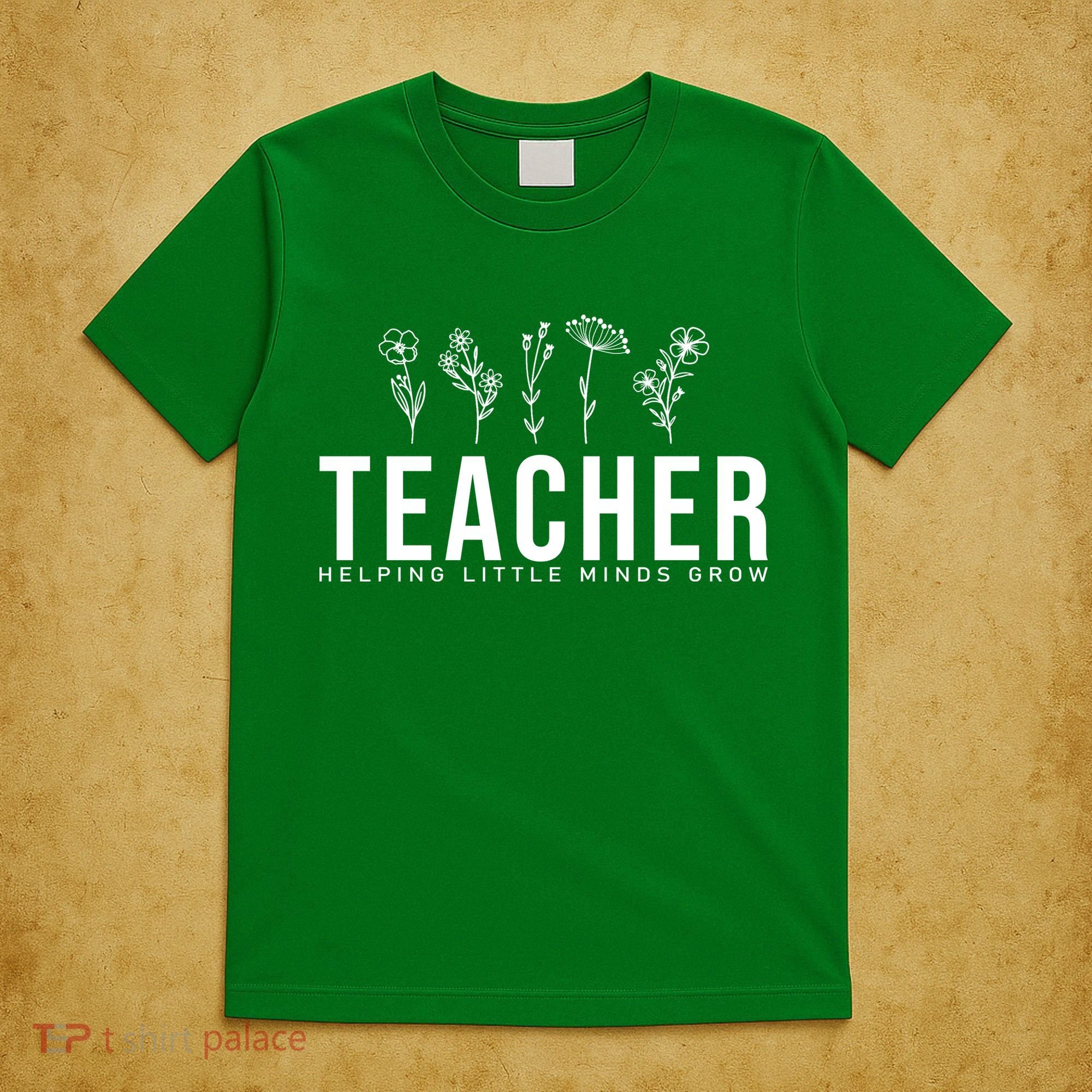 Teacher Helping Little Minds Grow Floral T-Shirt