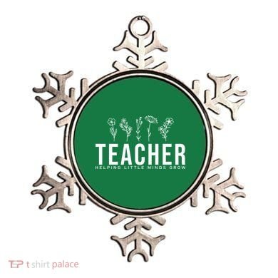 Teacher Helping Little Minds Grow Floral Ornament