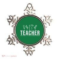 Teacher Helping Little Minds Grow Floral Ornament thumb 0