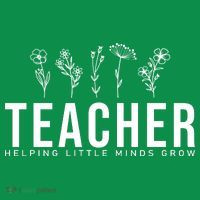 Teacher Helping Little Minds Grow Floral Ornament thumb 1