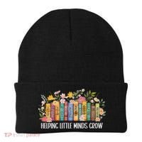 Teacher Helping Little Minds Grow Back To School First Day Beanie thumb 0