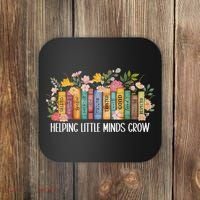 Teacher Helping Little Minds Grow Back To School First Day Coaster thumb 0